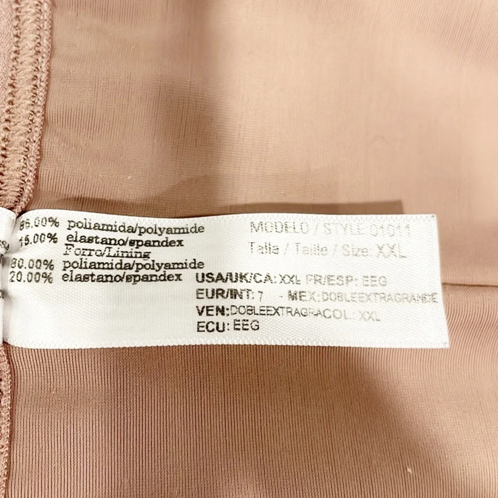 CHAMELA Shapewear Girdle Short Pants XXL Open Crotch Style 01011 Tan Women - Picture 6 of 7